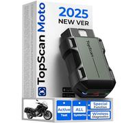 TOPDON TopScan Moto OBD2 Diagnosis para Motocicleta, Diagnosis Coche Multimarca para Motocicleta, Compatible con Harley/Ducati/BMW/Kawasaki/Suzuki/Yamaha/Honda, Todos los Sistemas