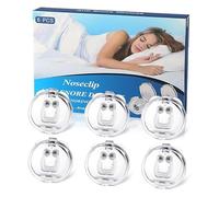Tope antirronquidos, 6 unidades, clip magnético para la nariz, dispositivo reutilizable para ronquidos para una noche de sueño tranquilo con caja de almacenamiento