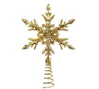 Tope de árbol de estrella 3D de 15 x 21 x 3 cm, características de diseño prismático luminoso, purpurina portátil con luces LED. Marco resistente que garantiza una instalación sin esfuerzo, decoración