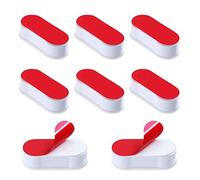 Tope de Asiento de Inodoro 8 Piezas Paragolpes de Inodoro Estándar para Tapa de WC Autoadhesiva Blanco