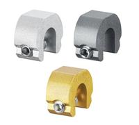 Tope de bloqueo de ventana de aluminio, 20 unidades, dispositivo de seguridad para ventanas (color dorado)