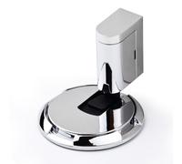 Tope de cuña ajustable silencioso para un posicionamiento seguro de la puerta, no requiere instalación de taladro, material de aleación de zinc para uso doméstico y oficina (plateado)