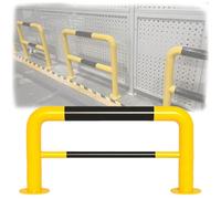 Tope de estacionamiento en forma de U, protector de bloqueo de alta visibilidad, divisor de pasillo peatonal, barrera de acero inoxidable