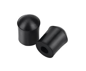 Tope de goma de Pinco de bajo doble de Zenithaur, 2 piezas de goma de goma negra de 2 piezas, punteo de goma, accesorio para instrumentos musicales