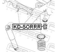 Tope de goma del resorte Eje trasero KD-SORRR FEBEST para KIA SORENTO I