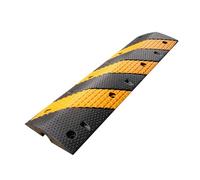 Tope de goma para carretera con protector de cable de 2 canales, rampa de velocidad para gestión del tráfico en centros comunitarios y sitios de construcción
