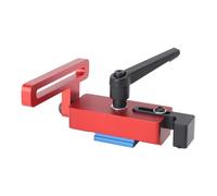 Tope de guía de inglete tipo 45, limitador de carpintería con ranura en T de aleación de aluminio con mango giratorio para posicionamiento y fijación precisos en herramientas de