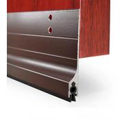 Tope de metal para puerta, de aluminio, para barrido de ratones, parabrisas, burlete para debajo de la puerta, tira de barrido para puertas (Marrón1, 85 * 8,5 cm)