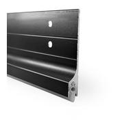 Tope de metal para puerta inferior, de aluminio, para barrido de ratones, parabrisas, burlete para debajo de la puerta, tira de barrido para puertas (Negro2, 85 x 8,5 cm)