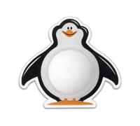 TOPE DE PARED ADHESIVO PINGÜINO BLANCO. INOFIX
