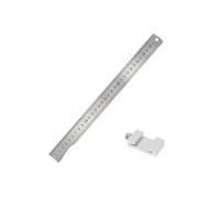 Tope de posicionamiento para reglas de acero Scrib Regla De Posicionamiento Acero Inoxidable, Calibre Bloque Límite Carpintería 15/20/30cm(30cm)