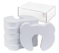 Tope de Puerta, 6 piezas, en Blanco, de Espuma, para niños y mascotas, para puertas de 25-50 mm de grosor, protección contra pellizcos, para puertas de habitaciones y correderas, Protección puerta