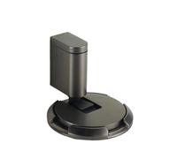 Tope de puerta a prueba viento for interior, suelo resistente for mantener la abierta, mecánico sin perforación con tornillos, 2 uds para Puertas de Madera(Gray)