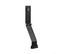 Tope de puerta accionado por pie con pedal abatible, instalación sin perforación, cierre magnético para un uso fácil, base de goma protectora del suelo (negro)