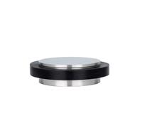 Tope de Puerta Adhesivo | Ø45x14mm | Acero Inoxidable Acabado Mate - Goma Negra| Gran Adhesión | 100% Funcional | EVI Herrajes | Mod. 04020335X12AM