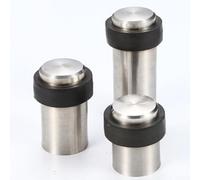 Tope de puerta cilíndrico con acolchado de goma y construcción de acero inoxidable para proteger puertas y paredes de daños (46 mm)