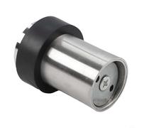 Tope de puerta cilíndrico con acolchado de goma y construcción de acero inoxidable para proteger puertas y paredes de daños (60 mm)