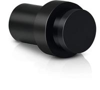 Tope de puerta cilíndrico de acero inoxidable para puerta de piso, topes de puerta de goma negra, topes de puerta cepillados, modernos topes de puerta comerciales, decorativos, resistentes,