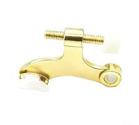 Tope de puerta con pasador de bisagra, paquete de 6 ajustables resistentes, protector de pared de aleación de zinc, evita agujeros de abolladuras, instalación para garaje doméstico (dorado)