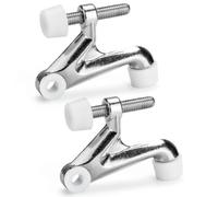 Tope de puerta con pasador de bisagra, topes de puerta ajustables de aleación de zinc con tope de goma suave, herrajes resistentes para puertas del hogar, 2 uds.