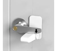 Tope de puerta con sirena integrada de 120 dB para el hogar, hotel, apartamento, seguridad, dispositivo de viaje portátil para vivir solo y uso de seguridad para mujeres