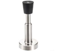 Tope de puerta de acero inoxidable con amortiguador hidráulico y punto de contacto de goma para detener puertas silenciosas múltiples superficies (103 mm cepillado)