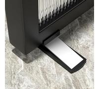 Tope de puerta de acero inoxidable, diseño magnético invisible para sujetar las puertas de forma segura en su lugar (negro)