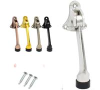 Tope de puerta de aluminio resistente, soporte de puerta de ángulo ajustable con base de goma, cuña manos libres para uso comercial y doméstico (un azul antiguo)