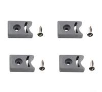 Tope de puerta de goma resistente antideslizante para puerta de ducha, bloque de límite de polea gris, 25 mm, paquete de 4