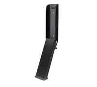 Tope de puerta de metal funcional con goma gruesa para un rendimiento antideslizante (negro)