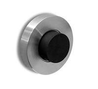 Tope de puerta de pared con tope de goma, acero inoxidable, atornillado oculto, tope de puerta para picaporte, protección de pared, pequeño tope de tope, discreto, diseño PHOS