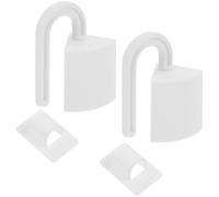 Tope de Puerta de Seguridad PP PE 2 Piezas, Blanco para Manos | Clips de Puerta Anticolisión, Diseño Simple, Sujeta Firmeza el Borde, para Bebés y Hogar