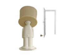 Tope de puerta de seguridad, tope de cuña de seguridad, 2 x agujeros sin perforación, barrera adhesiva silenciosa, a prueba de niños, extraíble para el hogar y el dormitorio