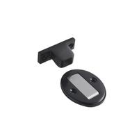 Tope de Puerta de Suelo Retenedor Tope Freno Capturador con Bajo Cercano al Suelo para Estructura Metálica de Gran Sujeción Adecuado para Cocina Baño Trastero, Negro