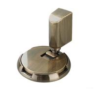 Tope de puerta de tormenta resistente para interiores con doble agujero y opción de tornillo para una fijación segura de la puerta y fácil ajuste de altura (bronce)