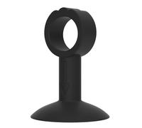 Tope de puerta goma anticolisión tipo ventosa Cubierta manija Almohadilla protección silenciosa 3 piezas(Black)