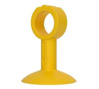 Tope de puerta goma anticolisión tipo ventosa Cubierta manija Almohadilla protección silenciosa 3 piezas(Yellow)