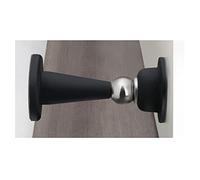 Tope de Puerta Magnético Silicona Acero Inoxidable Montado en el Suelo Multicolor 50x100 mm(Nero)