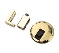 Tope de puerta, Metal sólido resistente al viento Anti-colisión Parada mecánica Autobloqueo Altura ajustable con etiqueta engomada Tornillo Abrazadera (dorado)