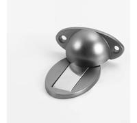 Tope de puerta, paquete de 2 topes anticolisión de aleación de zinc montado en el suelo con imán fuerte y doble instalación (o tornillo), para dormitorios, oficinas, hoteles (plateado)