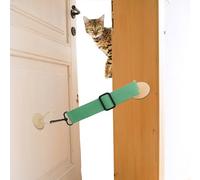 Tope de puerta para gatos, pestillo de puerta para gatos - Abridor de puerta para gatos, a prueba de niños,Cerradura de correa de entrada para gatos sin perforaciones, mantiene al perro fuera de la ca