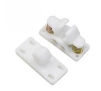 Tope de puerta resistente con doble rodillo de enganche y cierre de cierre, soporte de plástico para puerta de caravana para RV, barco, campi, Openi o Closi no deseado, color blanco