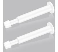 Tope de puerta, tope de puerta blanco, topes de puerta de acero inoxidable montados en la pared con parachoques de goma suave, protector de soporte de puerta moderno y pesado, 2 unidades