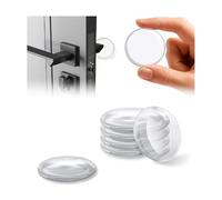 Tope de Puerta Transparente Autoadhesivo 12 Pcs, 42x10mm, Topes Silicona Adhesivos, Protector para Paredes, Muebles y Manillas, Goma Elástica, Fácil Instalación, Robusto y Duradero
