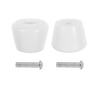 Tope de Puntera de Patín Blanco 2 Piezas Plástico Acero Inoxidable | Repuesto para Patines de Ruedas, Uso Interior y Exterior, Instalación Sencilla, Frenado Rápido