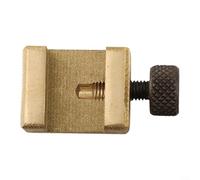 Tope de regla de acero, bloque de límite de posicionamiento para trazado preciso de líneas, localizador de ángulo de acero al carbono con bloqueo de tornillo para carpintería y metalurgia, dorado (20
