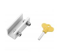 Tope de seguridad para ventanas de aluminio, Hebilla de fijación del tapón la puerta corrediza cerradura ventana aleación aluminio(2pcs)