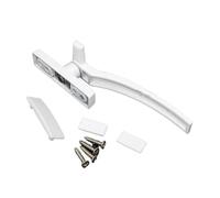 Tope de seguridad para ventanas de aluminio, Pestillos de manija ventana abatible aleación aluminio, hebilla bloqueo, reemplazo mano izquierda y derecha(Right)