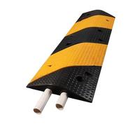 Tope de velocidad resistente con canales de cable, diseño modular de 100 cm para calzadas, carreteras y zonas de estacionamiento, ideal para uso residencial, solución duradera de control de tráfico