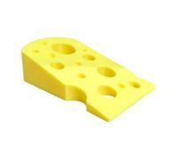 Tope decorativo para puerta, tope de piso en forma de queso, bloque de tope de puerta de 3.23 x 1.97 pulgadas con construcción antideslizante, soporte anticolisión de ácido poliláctico, decoración